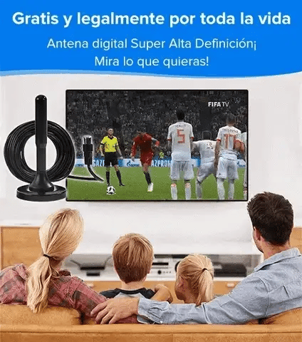 ANTENA DE 5METROS PARA TV DECODIFICADORES CON TDT - TDT2